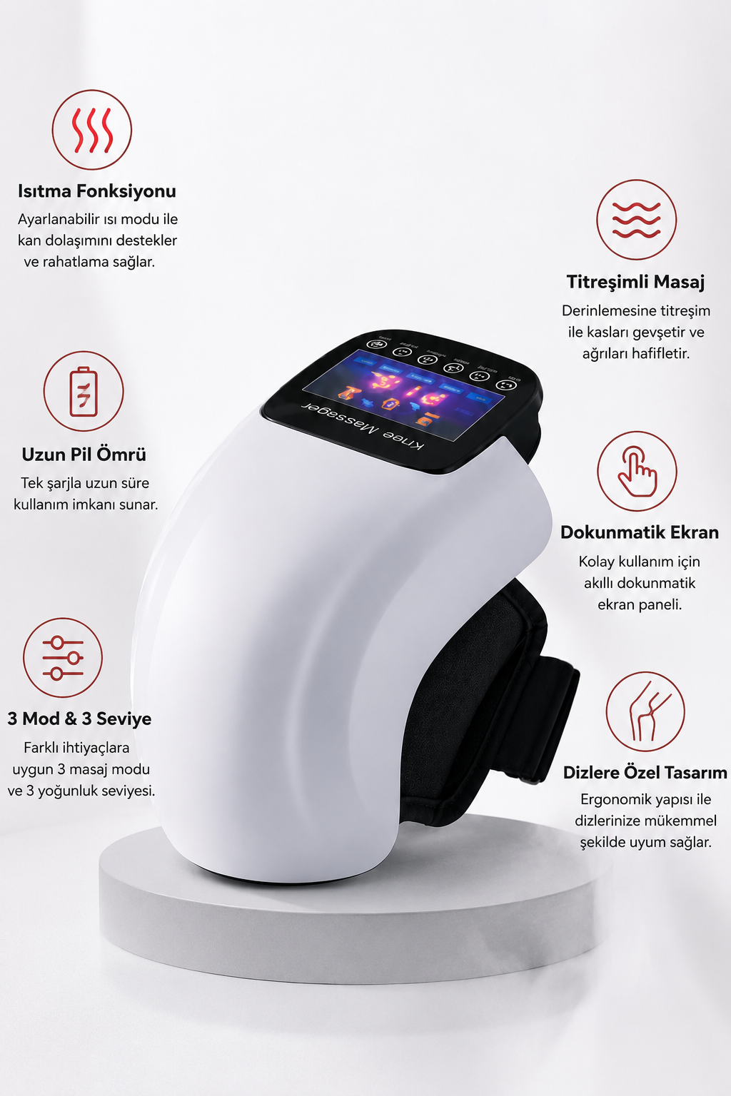 L-Elite™  Isıtmalı ve Titreşimli Akıllı Diz Masaj Cihazı